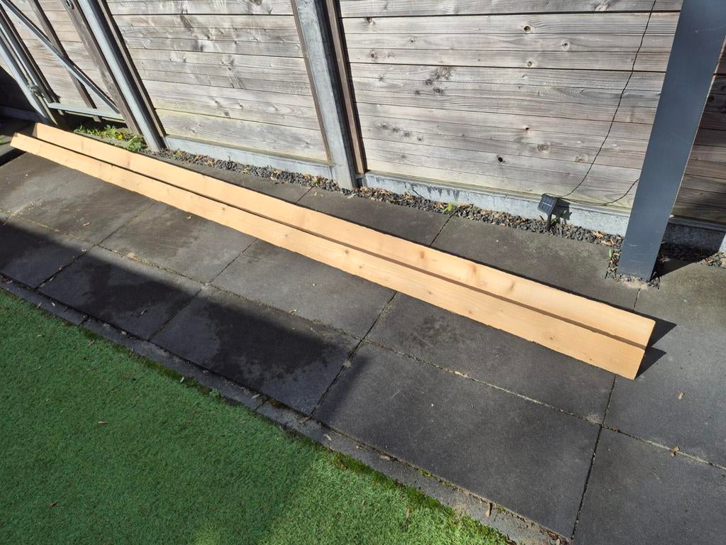 2x Mastiekklos 75x75x4200 mm, Ophalen, Nieuw, Balk, Vuren