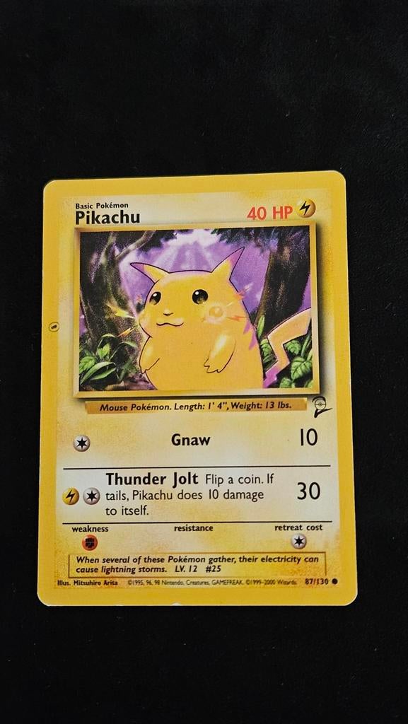Pikachu Pokémon Kaart - Misprint Verkeerd Logo Gedrukt, Ophalen of Verzenden, Gebruikt, Losse kaart