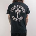 Vintage Iron Monkey T-shirt 90s Zeldzaam 1990 V-Neck Zwart L, Ophalen of Verzenden, Zo goed als nieuw, H, Kleding