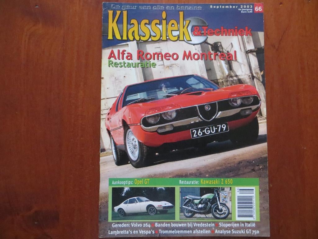 Klassiek & Techniek 66 Alfa Romeo Montreal, Opel GT, Vespa's, Ophalen of Verzenden, Nieuw, Alfa Romeo