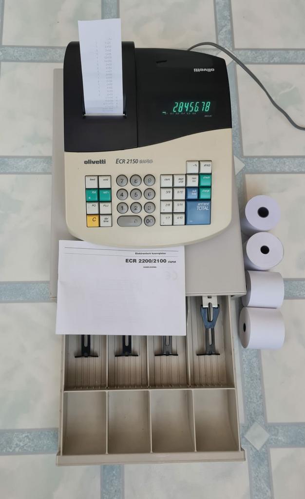 Olivetti ECR 2150 kassa zo goed als nieuw, Ophalen of Verzenden, Overige typen