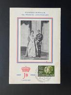 Suriname Speciale Kaart Zilveren Huwelijk, Ophalen of Verzenden, Gestempeld