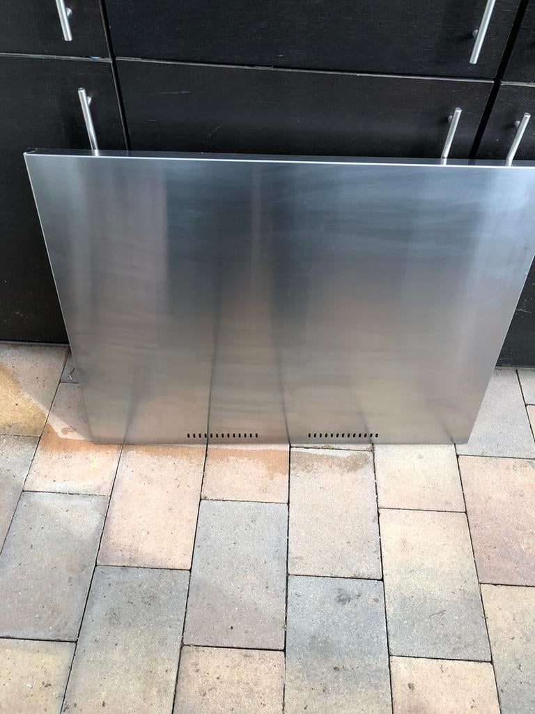 Rvs spatscherm/achterwand 90x70, Ophalen, Gebruikt, Rvs of Chroom