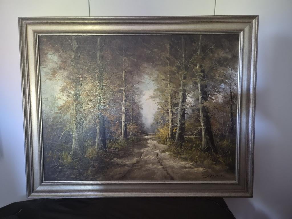 GJ Ernens laan met bomen 72x91, Ophalen of Verzenden