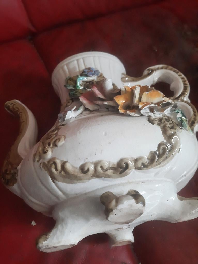 antieke koffiepot, Ophalen