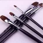 Set platte penselen marterhaar., Ophalen of Verzenden