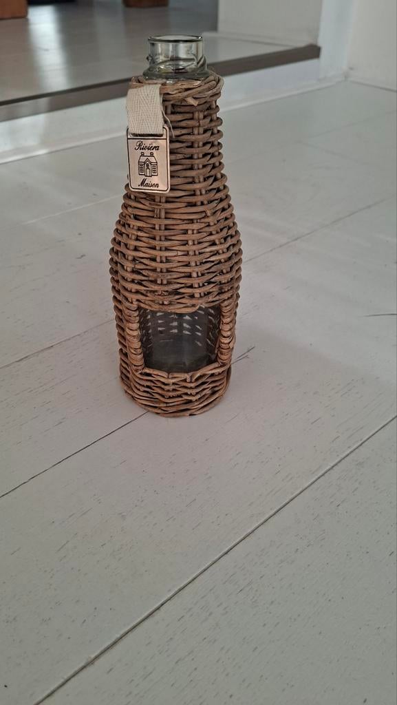 Rivièra Maison Rattan Fles ( 20x8), Ophalen of Verzenden, Zo goed als nieuw, Bruin