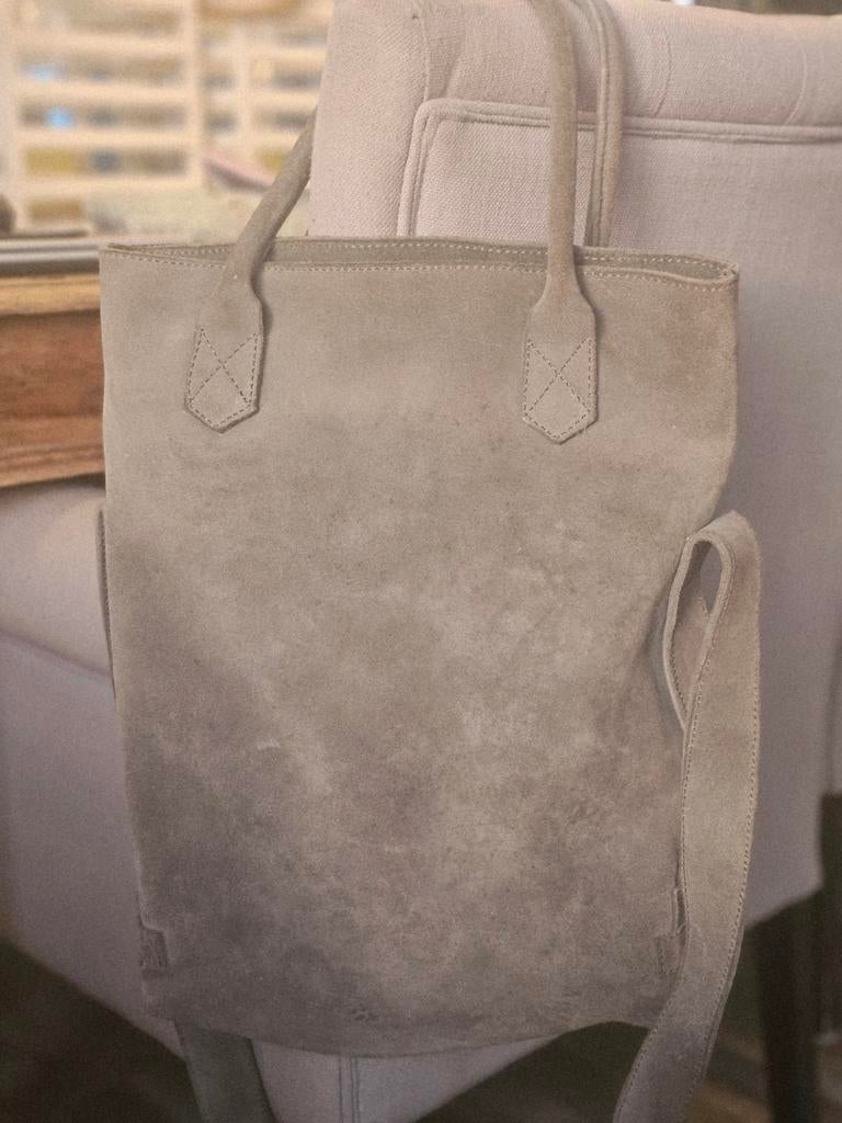 Amsterdam Shabbies tas, grijs suède, Sieraden, Tassen en Uiterlijk, Tassen | Damestassen, Ophalen of Verzenden