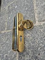 Messing deurbeslag +brievenbus, Ophalen of Verzenden, Gebruikt, Minder dan 50 mm