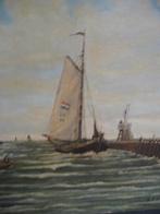 In historisch perspectief oud schilderij urk; UK 64 Marijtje, Ophalen of Verzenden