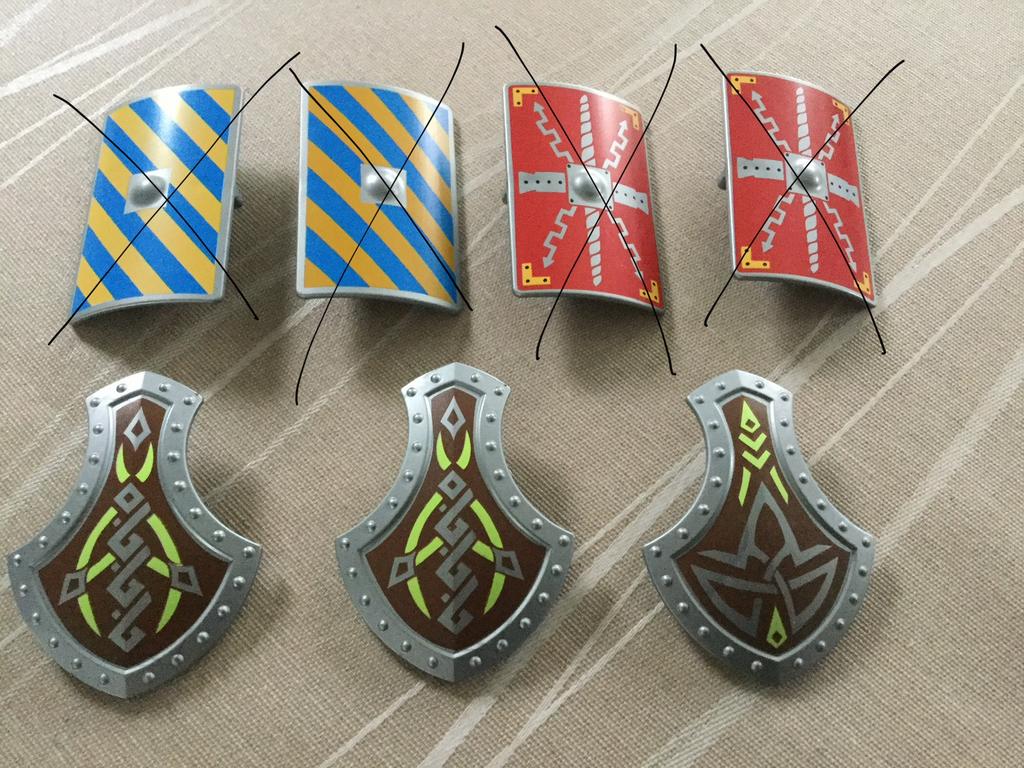 Playmobil schilden., Kinderen en Baby's, Speelgoed | Playmobil, Ophalen of Verzenden, Zo goed als nieuw