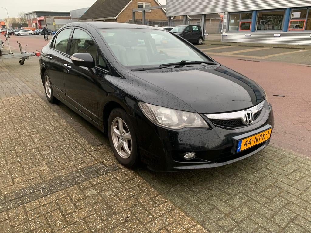 Honda Civic 1.3 Vtec Hybrid 4DR C-tr. 2010 Zwart, Auto's, Zwart, Bedrijf, Hybride Elektrisch/Benzine, 22 km/l