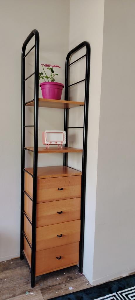 Stevige kast met lades en open schappen, Ophalen of Verzenden, Gebruikt