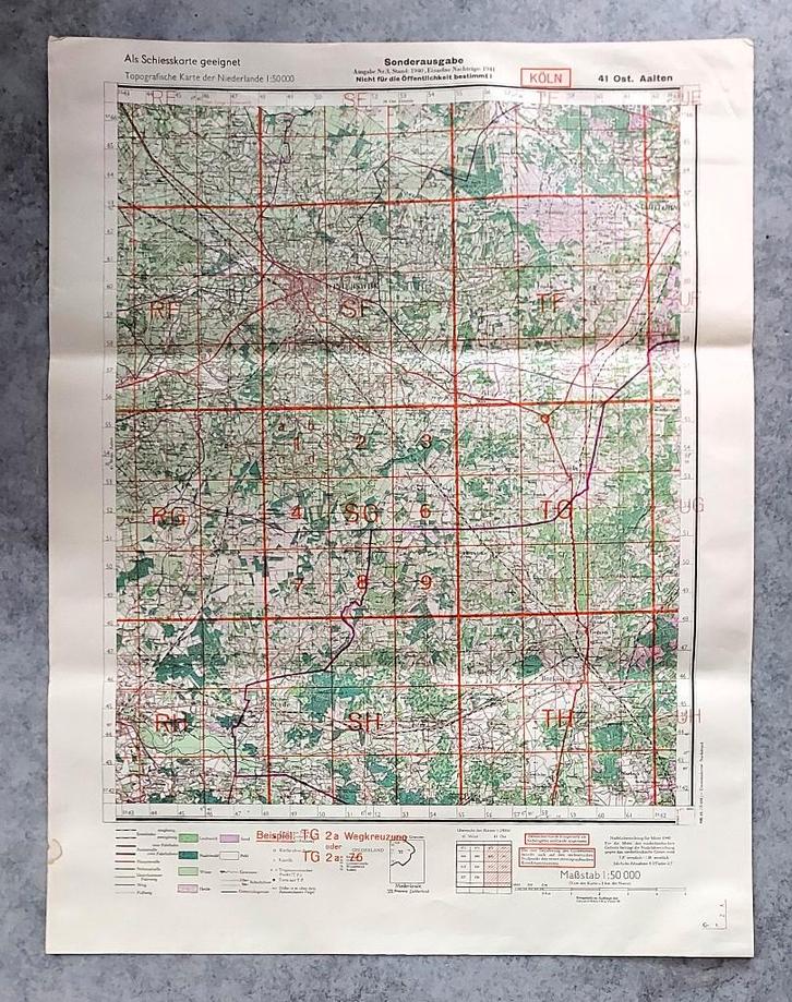 Truppenkarte Duitse Stafkaart WOII 1941 [41 Oost Aalten], Verzamelen, Militaria | Tweede Wereldoorlog, Foto of Poster, Nederland