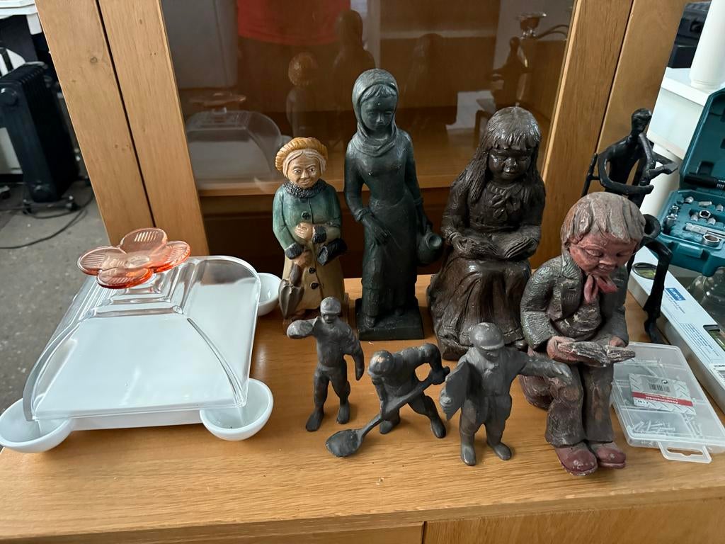 Diverse verzameling van vintage beeldjes en decoratie, Antiek en Kunst, Kunst | Beelden en Houtsnijwerken, Ophalen of Verzenden