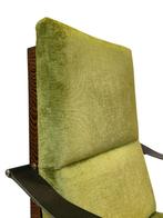 Vintage Fauteuil Massief Wenge Design Jaren 60 Leer Design, Gebruikt, Vintage, 75 tot 100 cm, Leer