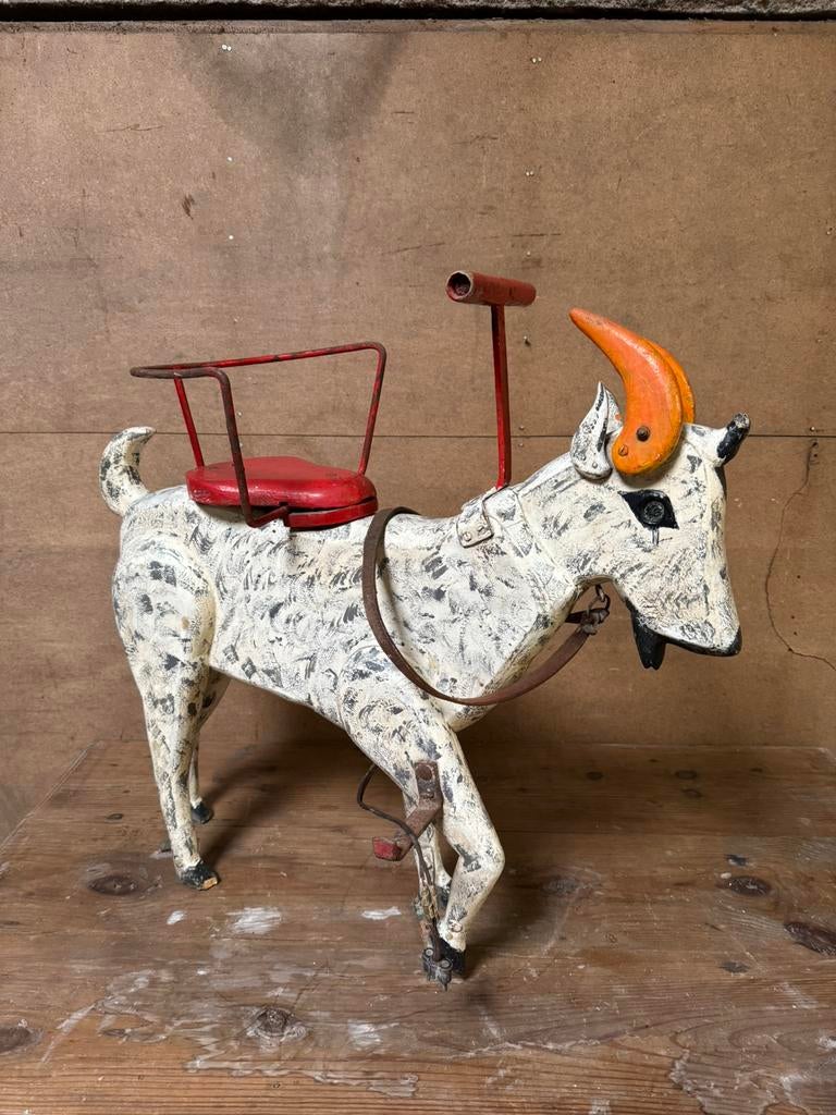 Oude houten kermis draaimolen bok, Ophalen of Verzenden