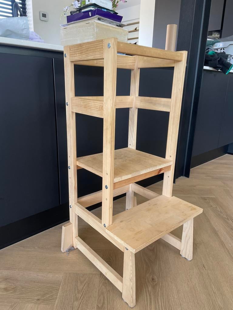 Montessori leertoren licht hout, Ophalen of Verzenden, Gebruikt, Overige typen