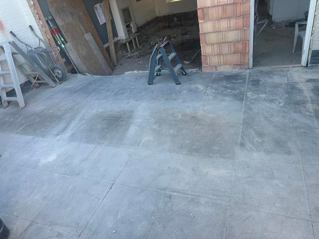 Mooie terrastegels 60x60x5 - 17m2, Ophalen, Zo goed als nieuw, 10 m² of meer, Beton