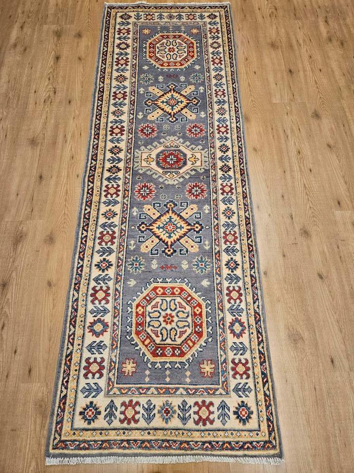 Handgeknoopt oosters wollen tapijt loper kazak 250x83, Huis en Inrichting, Stoffering | Tapijten en Kleden, Nieuw, 50 tot 100 cm