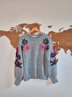 Studio Anneloes trui maat M met bloemen borduursels, Studio Anneloes, Ophalen of Verzenden, Maat 36 (S), Grijs