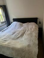 Donkergrijs Emma boxspring bed, Ophalen, Gebruikt, Tweepersoons, 200 cm