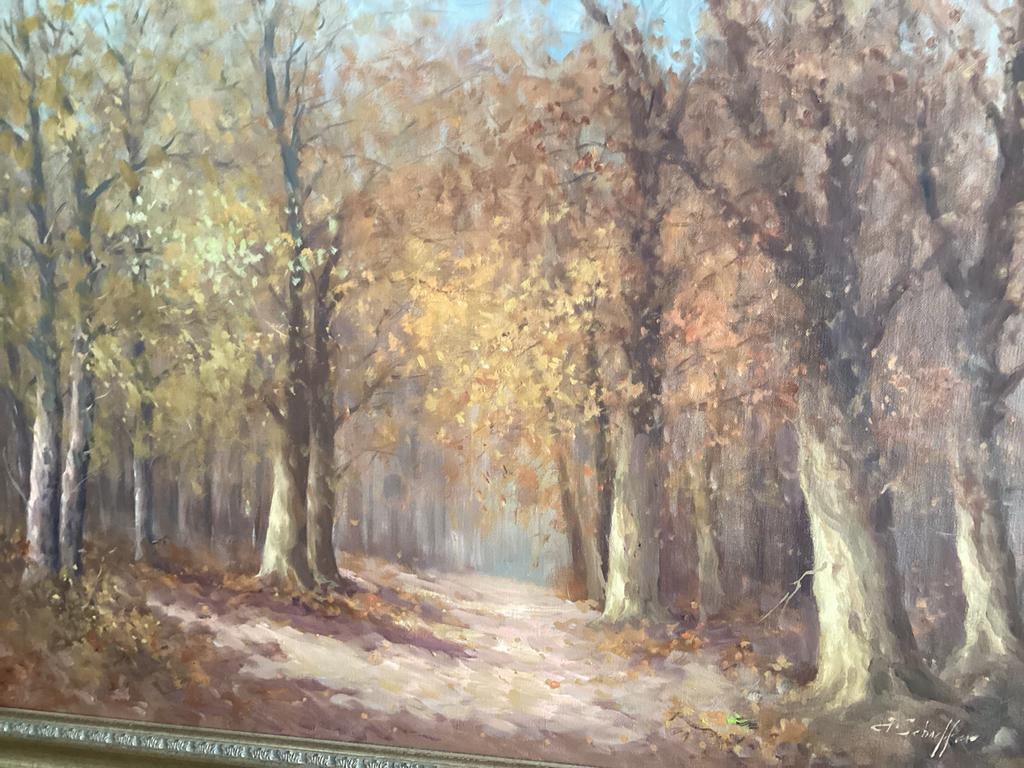 Schilderij Jan Schaeffer (1932-2018) - Herfstbos, Ophalen