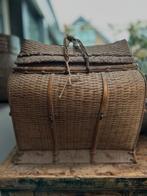 Oude Chinese mand met deksel Aziatisch oosters sober, Ophalen of Verzenden