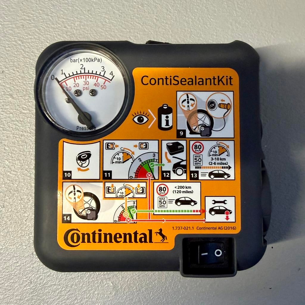 Minicompressor Continental max 4 bar, Motoren, Ophalen of Verzenden, Zo goed als nieuw