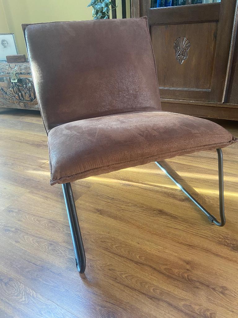 Bruine Fauteuil, Huis en Inrichting, Fauteuils, Ophalen, 75 tot 100 cm, Zo goed als nieuw, Modern