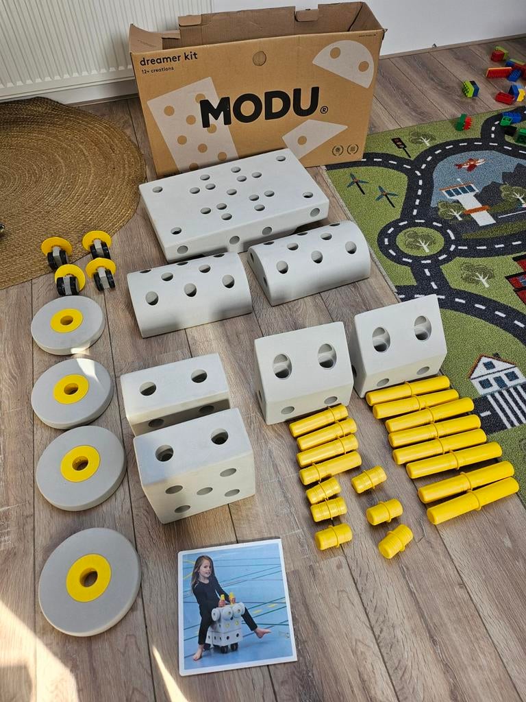 Modu dreamer kit in doos, grote set duurzame bouw blokken, Ophalen of Verzenden, Gebruikt, Overige merken