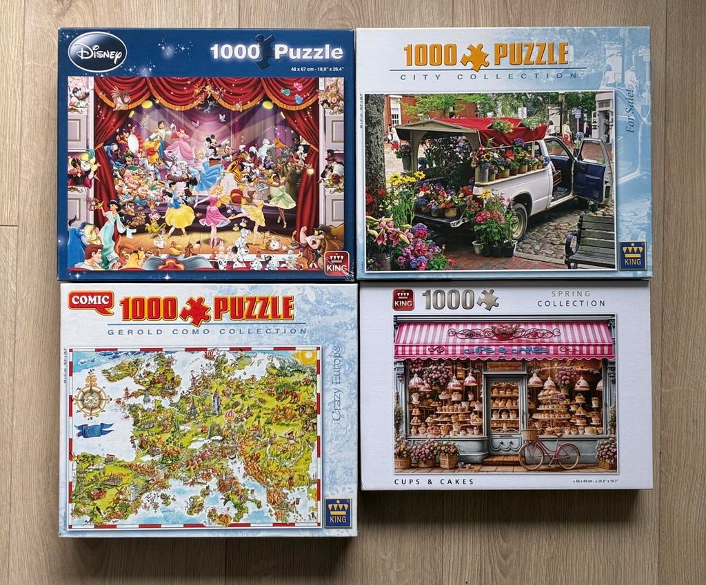Diverse leuke King puzzels van 1000 stukjes, Ophalen of Verzenden, 500 t/m 1500 stukjes, Zo goed als nieuw