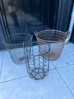 Set van 3 decoratieve ijzeren manden, Ophalen, Overige materialen, Gebruikt, Mand