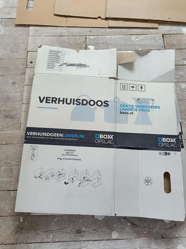 16x Gebruikte verhuisdozen - Diverse maten, Doe-het-zelf en Verbouw, Kratten en Dozen, Ophalen, Minder dan 40 cm, 35 tot 50 cm