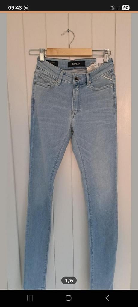 Replay Luzien Power Stretch Jeans - Maat 25/32 Nieuw, Blauw, Nieuw, Ophalen of Verzenden, W27 (confectie 34) of kleiner