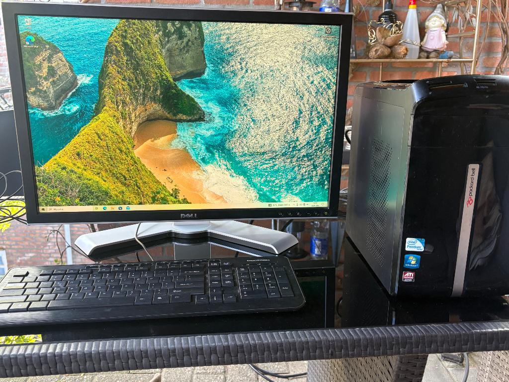 Oude pc + Monitor, Packard Bell, Ophalen, Gebruikt, HDD, Met monitor