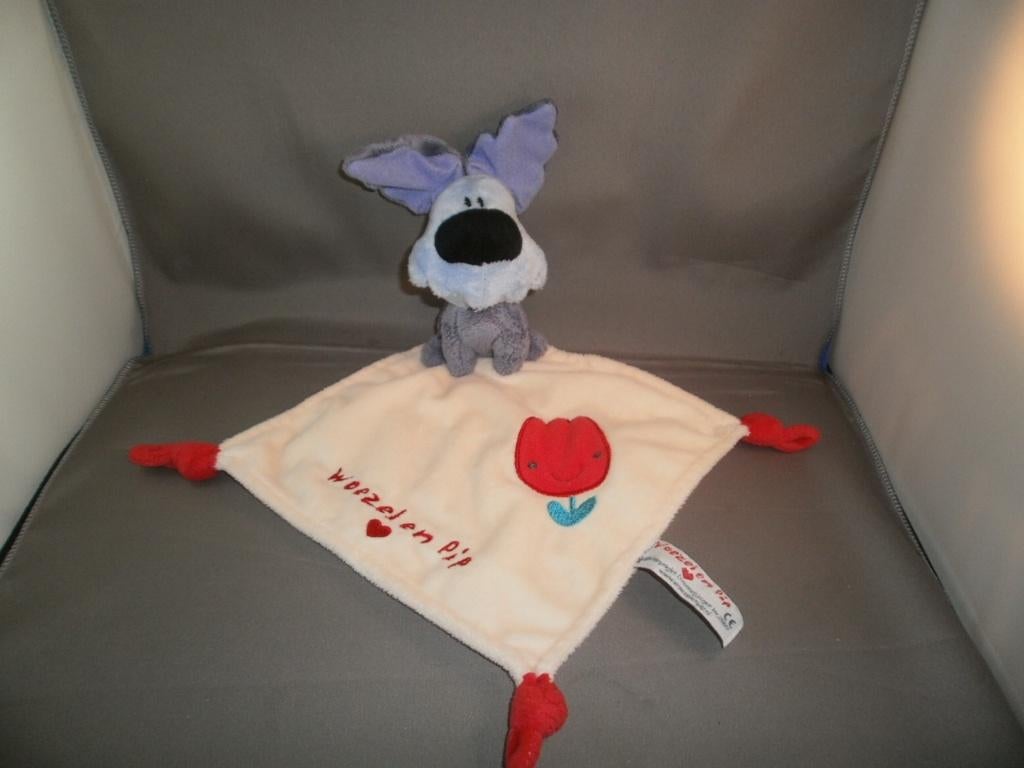 woezel en pip label doekje roze en blauwe bod is per stuk, Kinderen en Baby's, Speelgoed | Knuffels en Pluche, Ophalen of Verzenden