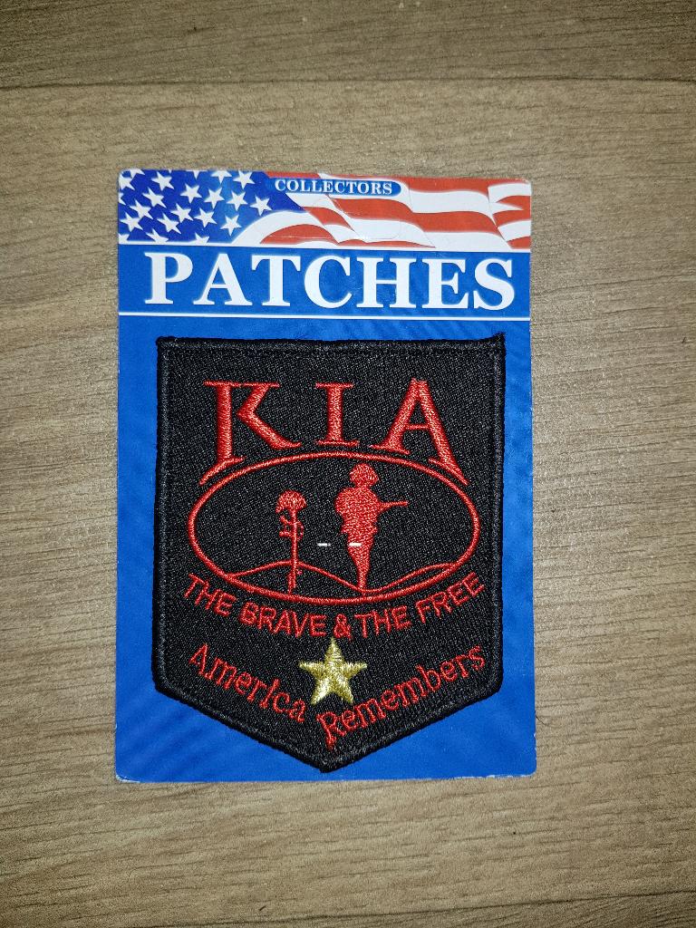KIA Killed in Action Patch Embleem Herdenking Remembrance, Ophalen of Verzenden, Landmacht, Nederland, Embleem of Badge