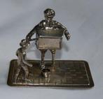 zilveren miniatuur orgeldraaier, Ophalen of Verzenden, Zilver