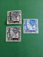 Drie postzegels van Koningin Wilhelmina Bieden, Postzegels en Munten, Ophalen of Verzenden