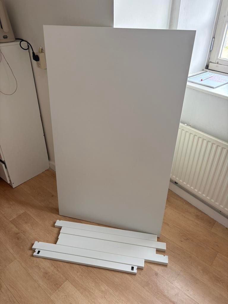 Witte Ikea Tafel, Ophalen, Kunststof, 100 tot 150 cm, Nieuw