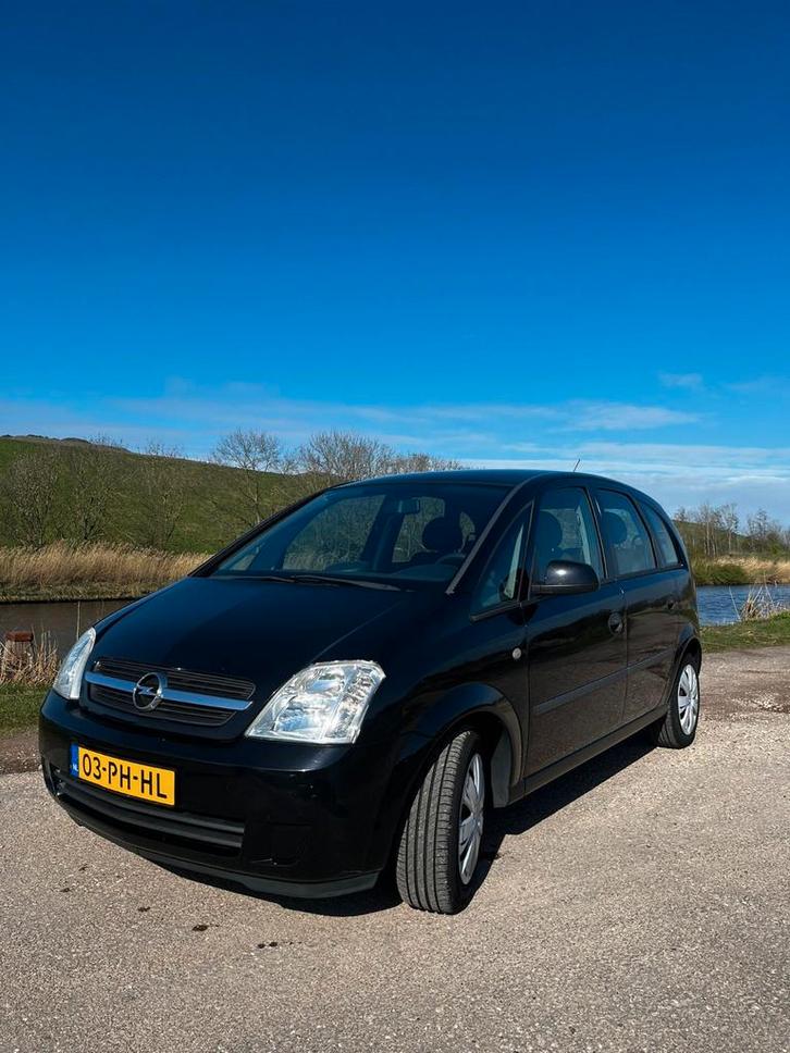 Nette Opel Meriva 1.6 8V 2004 Zwart, 5 deurs, Auto's, Opel, Particulier, Meriva, Airbags, Cruise Control, Elektrische buitenspiegels