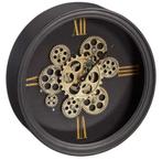 Zwarte klok met mechaniek, Ophalen, Zo goed als nieuw, Wandklok