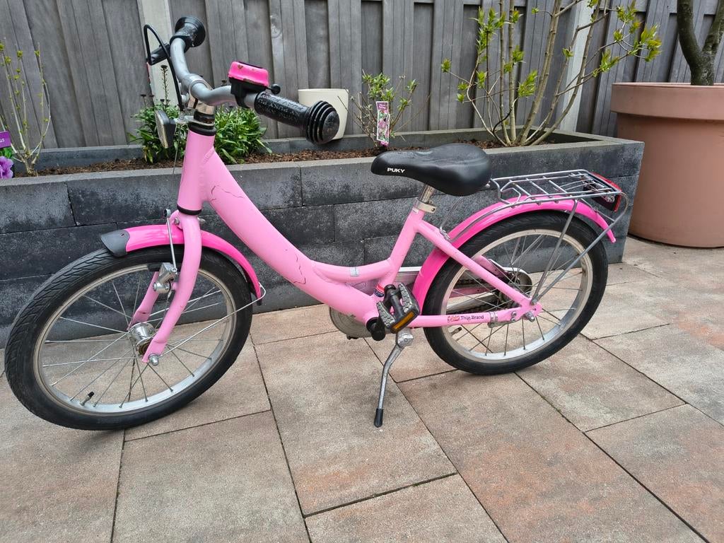 Puky 18 inch meisjesfiets, Fietsen en Brommers, Ophalen, Gebruikt, Puky, Handrem