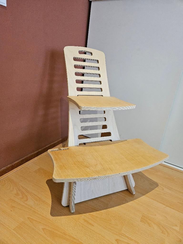 Upgrade je thuiswerkplek: Ergonomisch Sta-bureau, Huis en Inrichting, Bureaus, Zo goed als nieuw, Zit-sta bureau, Natuurlijk, Hout