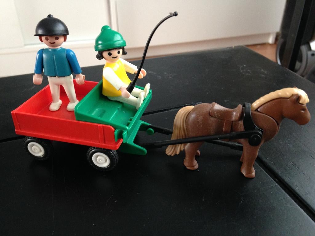 Playmobil vintage kinderen met koets, Ophalen of Verzenden, Gebruikt