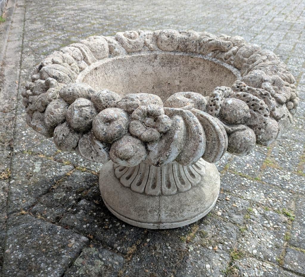 Betonnen bloempot, Ophalen, 40 cm of meer, Rond, Binnen