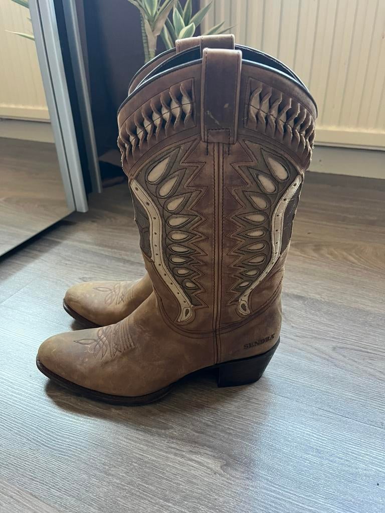 Gloednieuwe Sendra Western boots maat 40, Ophalen, Hoge laarzen, Bruin, Zo goed als nieuw