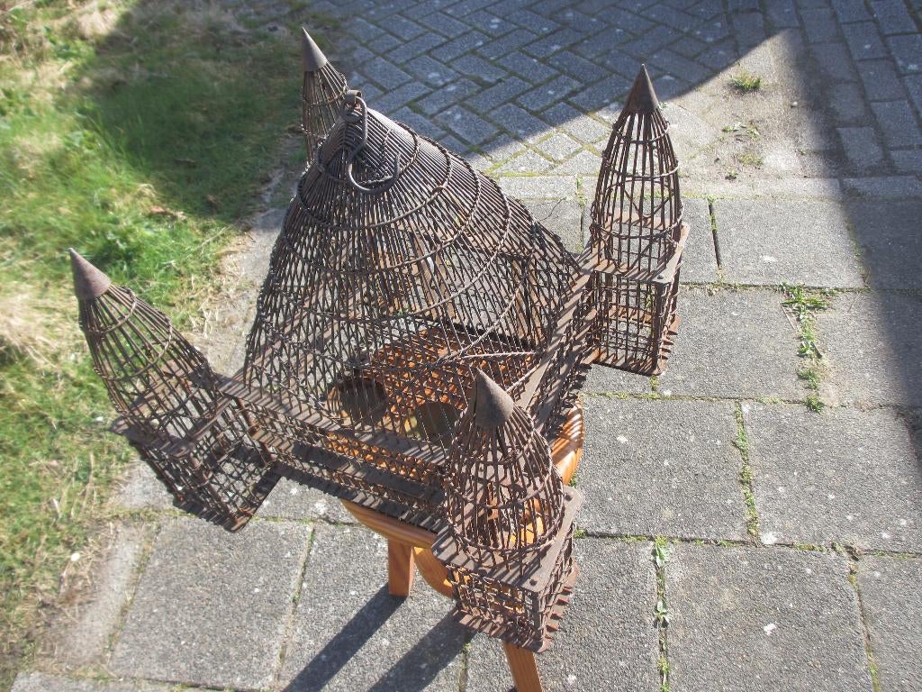 Brocante decoratieve antieke vogelkooi +/-1900, Antiek en Kunst, Ophalen of Verzenden
