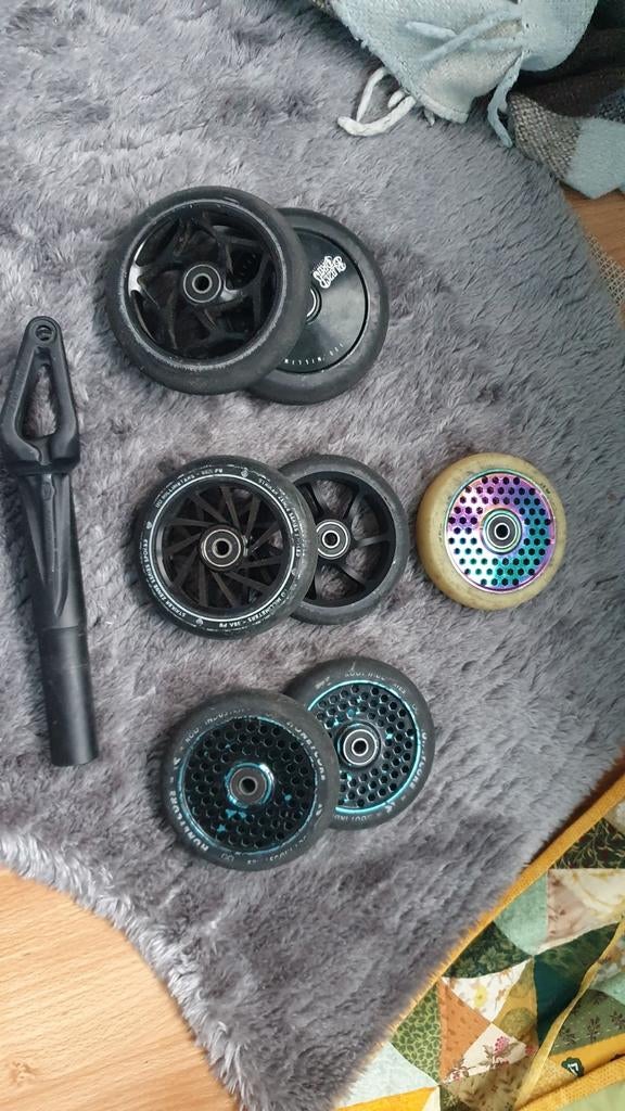 Stuntstep Wielen & Fork - 110/120mm - Zo Goed Als Nieuw, Fietsen en Brommers, Steps, Ophalen of Verzenden, Zo goed als nieuw, Overige typen